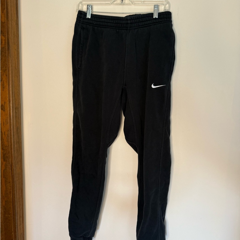 Nike Black Fleece Joggers with White Tag